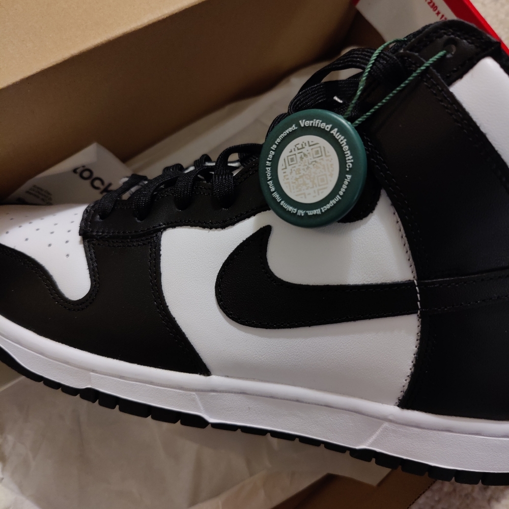 New Nike Dunk High black and white retro size 10.5 - Picture 7 of 7